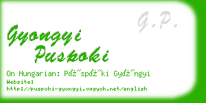 gyongyi puspoki business card